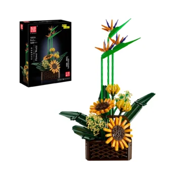 Mould King 10024 Paradiesvogel-Blumenstrauß-Bausatz | 1,608 Teile