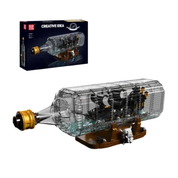 Mould King 10065 Schwarzes Piratenschiff-in-der-Flasche-Bauset | 2,206 Teile