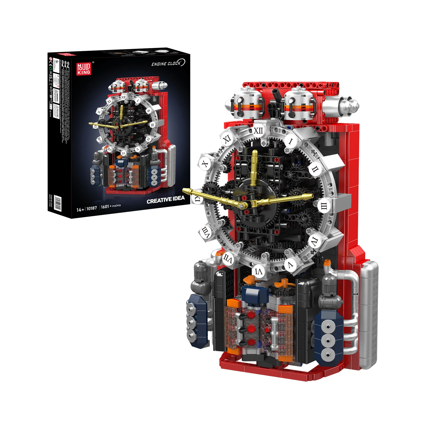 Mould King 10187 Cyberpunk Mechanische Uhr Bausatz | 1,601 Teile