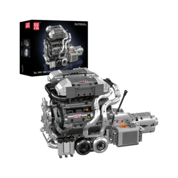 Mould King 10201 Motorisiertes Hypercar W16 Motor & Getriebe Bausatz | 2,024 Teile