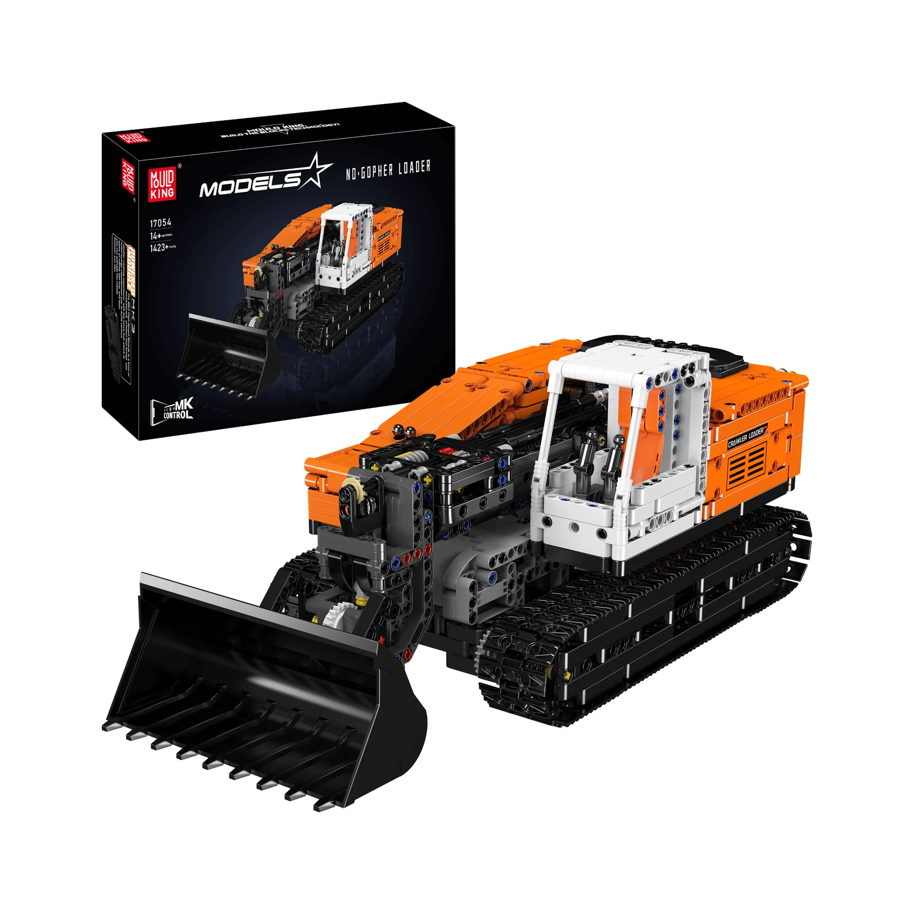 Mould King 17054 Ferngesteuerter Raupenlader | 1,423 Teile