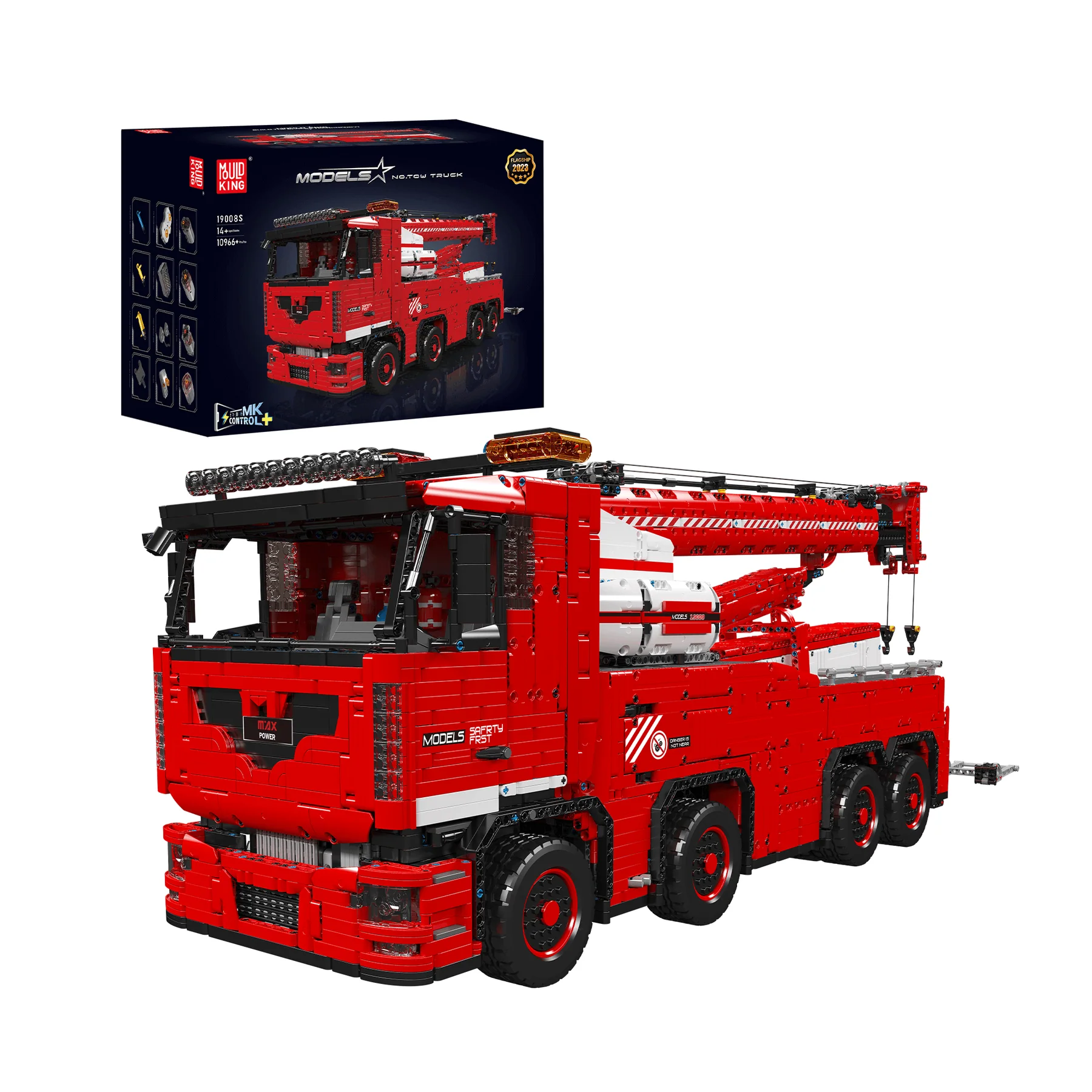 Mould King 19008S Ultimativer ferngesteuerter Abschleppwagen-Bausatz | 10,966