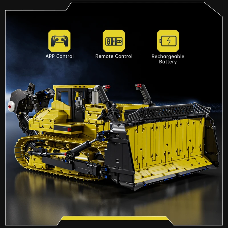 Mould King 17049 Liebherr PR766 Ferngesteuerter Bulldozer-Bausatz | 3,568 PCS – Bild 2