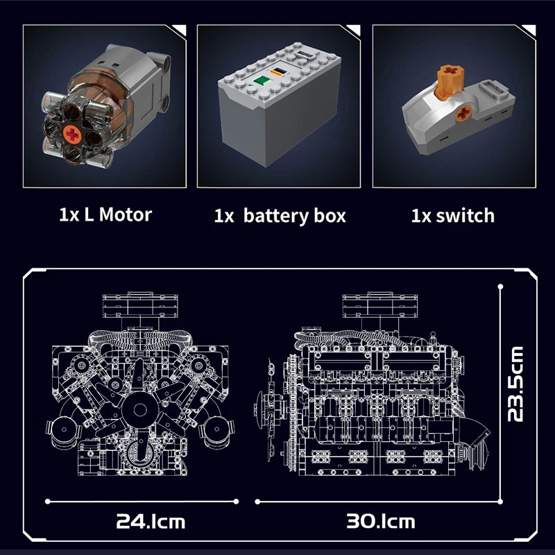 Mould King 10182 Motorisierter V8-Panzermotor Bausatz | 2,250 Teile – Bild 5