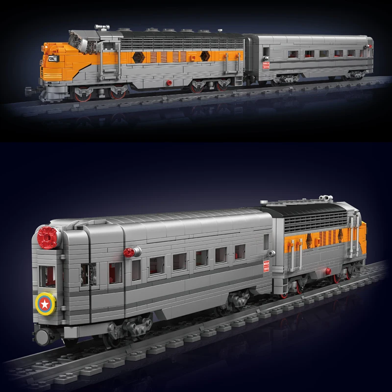 Mould King 12018 USA EMD F7 WP Diesellokomotive | 1,541 Teile – Bild 2