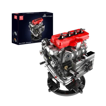 Mould King 10235 4G63T Turbogeladener Reihenvierzylinder-Motor Modellbausatz | 811 Teile
