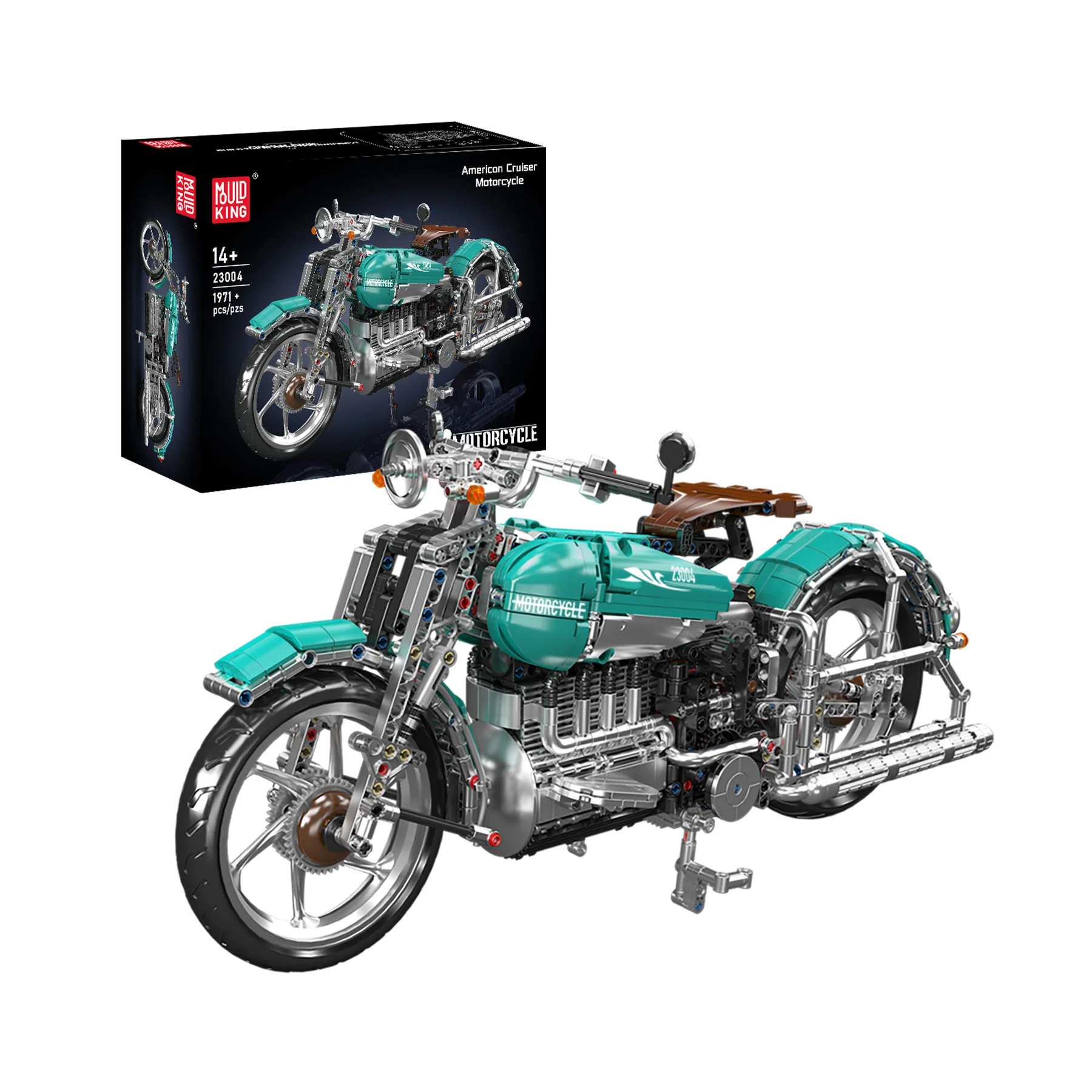 Mould King 23004 American Cruiser Motorrad-Bausatz | 1,971 Teile