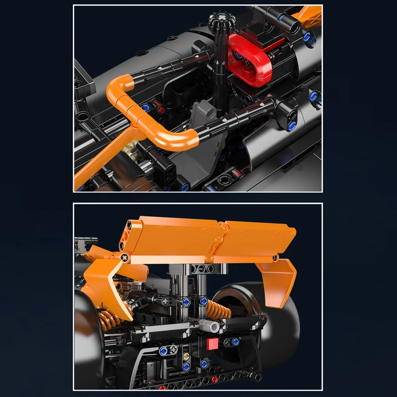 Mould King 13208 MCL Rennwagen-Modellbausatz im Maßstab 1:8 | 1,480 Teile – Bild 6